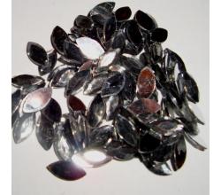 100 Schmucksteine Blatt black Diamant (rauch)